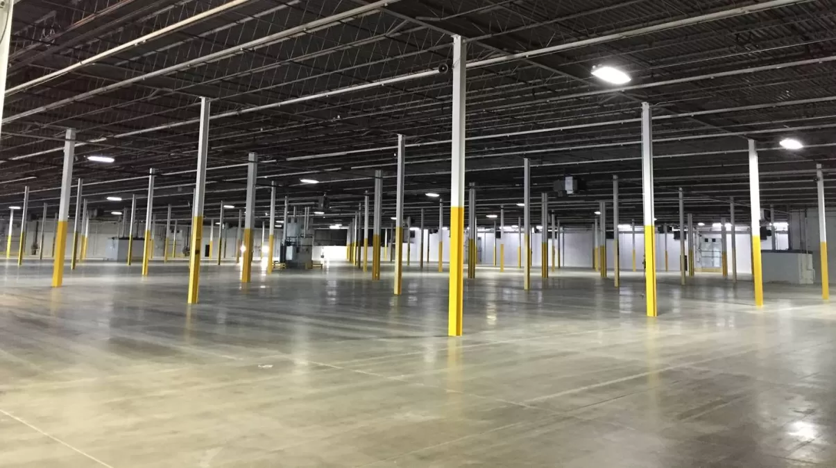 warehouse facility after new interior painting